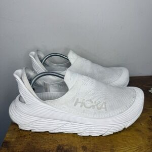Hoka One One Restore TC Mens Size 11 Slip On Comfort Shoes White Womens 12